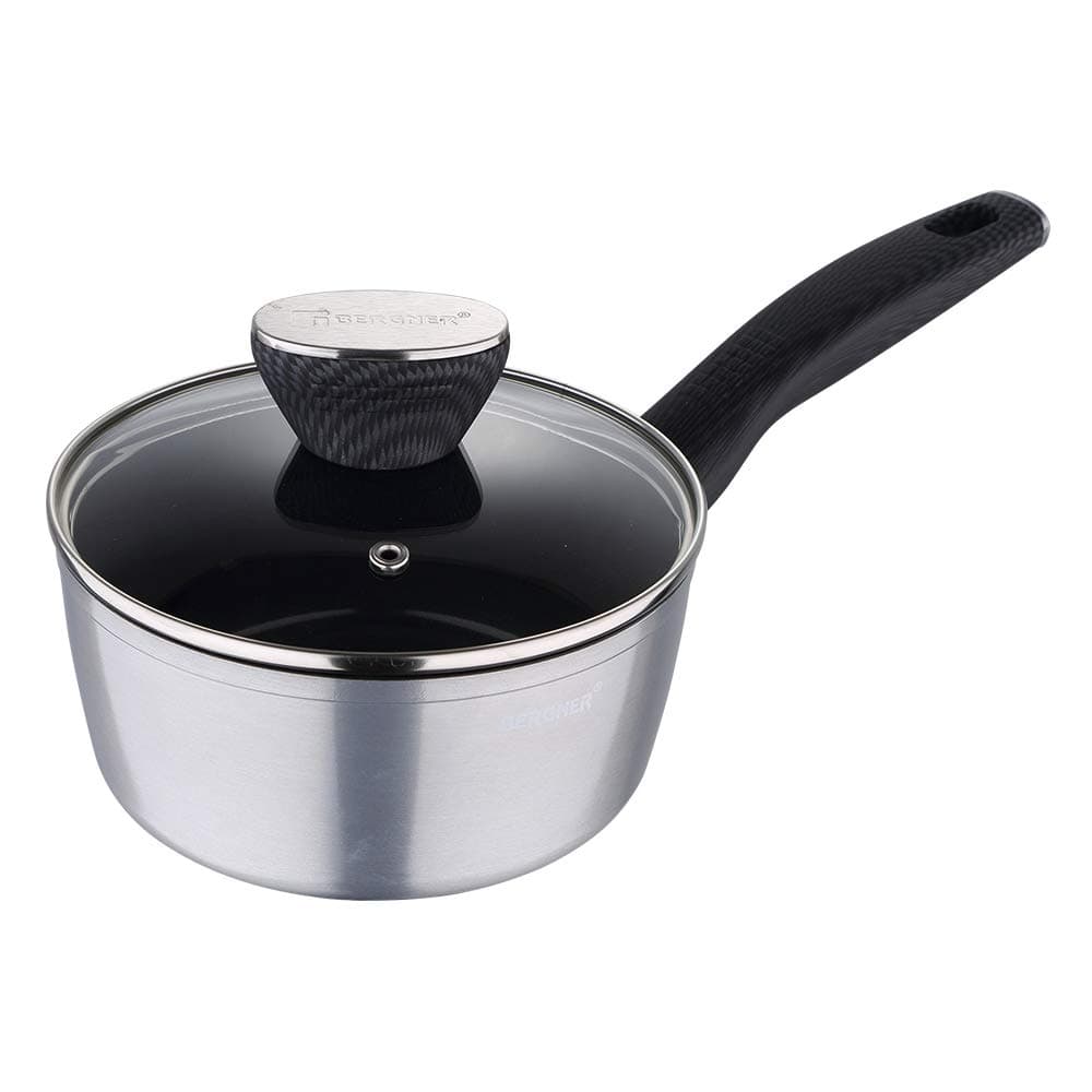 Bergner Carbon TT Non-Stick Saucepan with Glass Lid (16 cm)