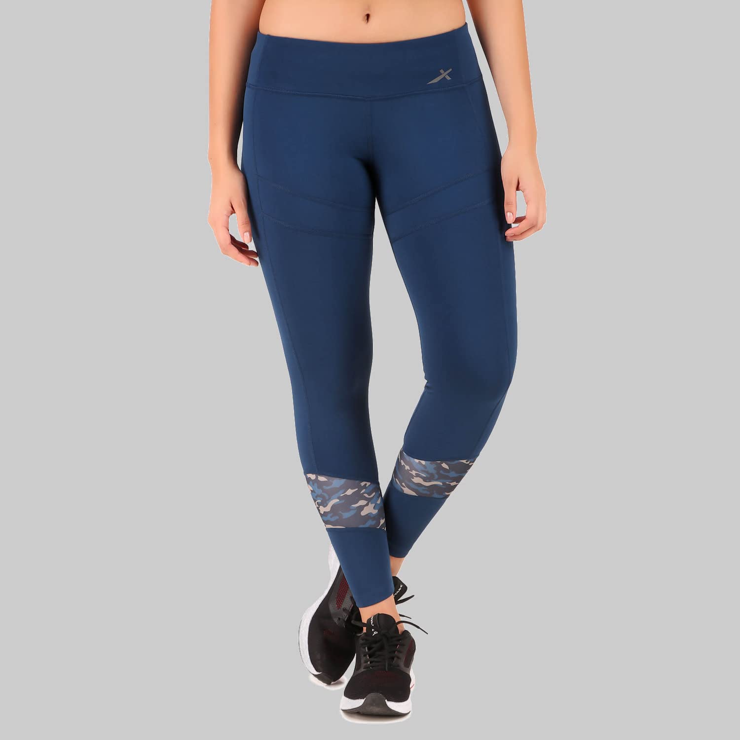 Vector X OGL-161 Women Activewear High Waist Sports Leggings for Girls- Secure fit Tights for Gym, Yoga, Running, Super Stretch, Sweat-Wicking, Lightweight, Breathable | Ankle Length (Airforce) S