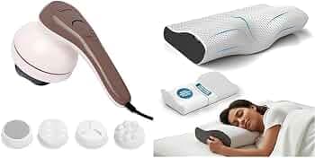 Lifelong LLM270 Handheld Electric Massager with Cervical Pillow Combo