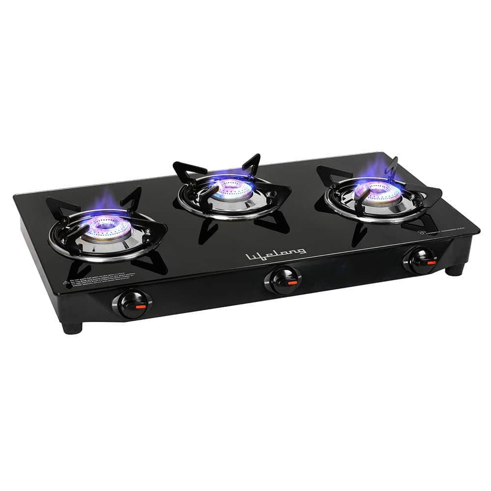 Lifelong LLGS18 Glass Top 3 Burner Gas Stove