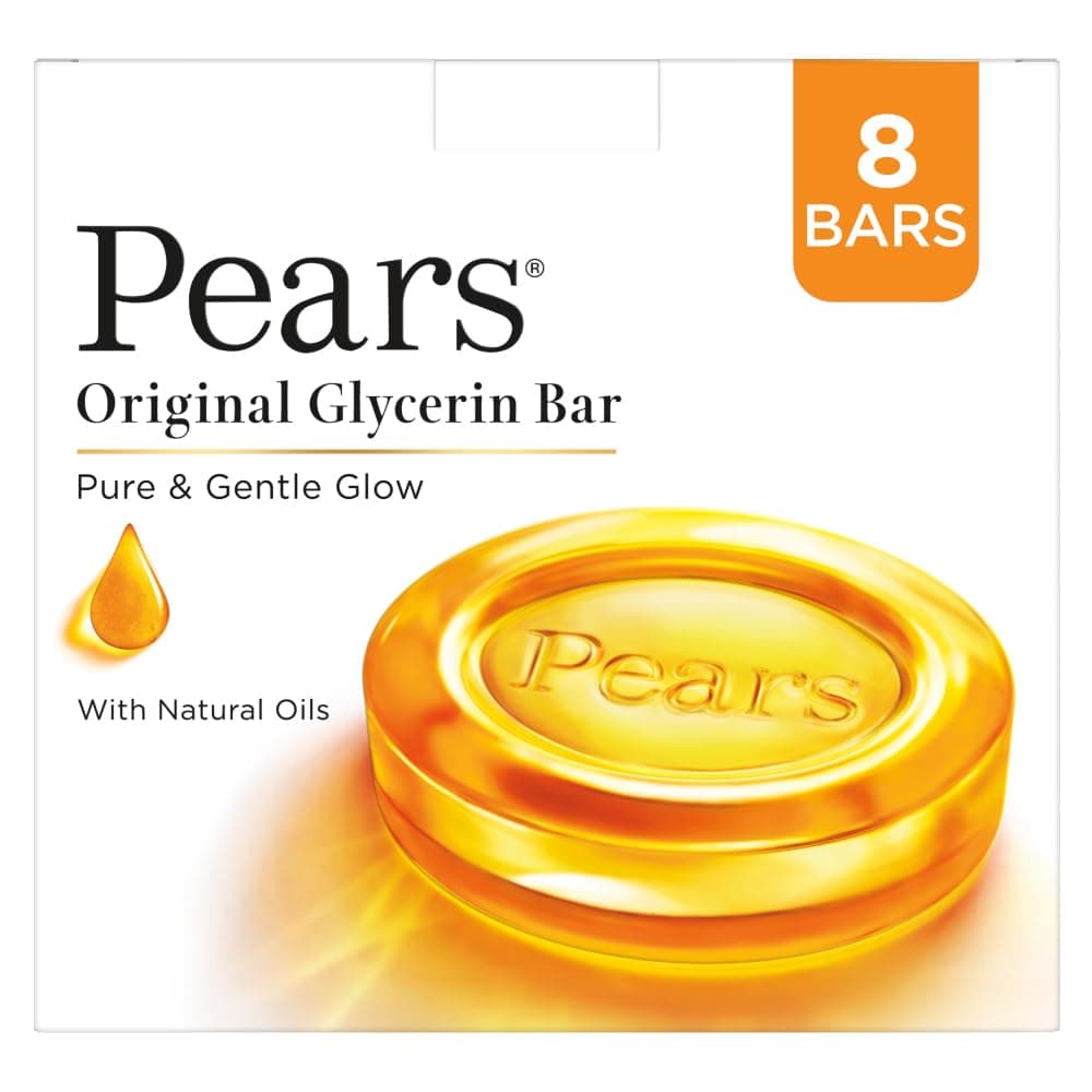 Pears Pure & Gentle Soap Bar (125g, Pack of 8)