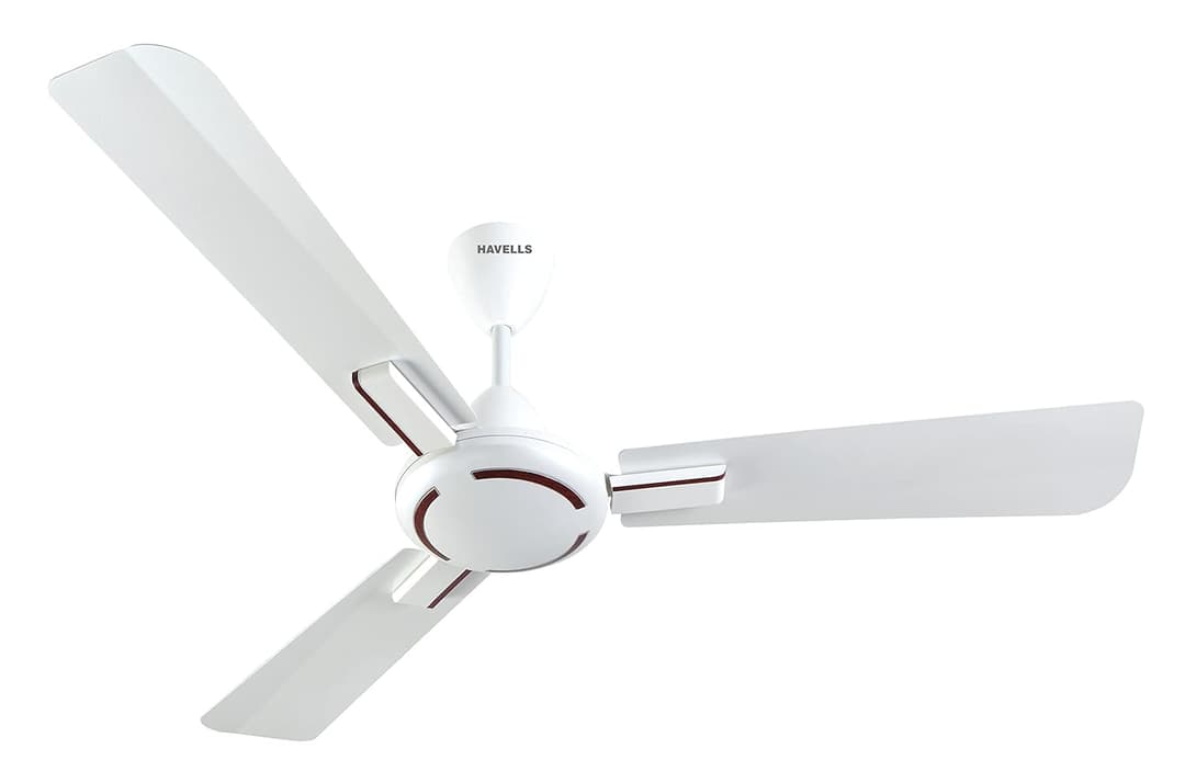 Havells 1200mm Ambrose Energy Saving High Speed Ceiling Fan|Premium Finish, Deco.Fan, Elegant Looks, High Air Delivery, Powerful Motor|2 Yr Warranty by Brand | (Pack of 1, Pearl White Wood)