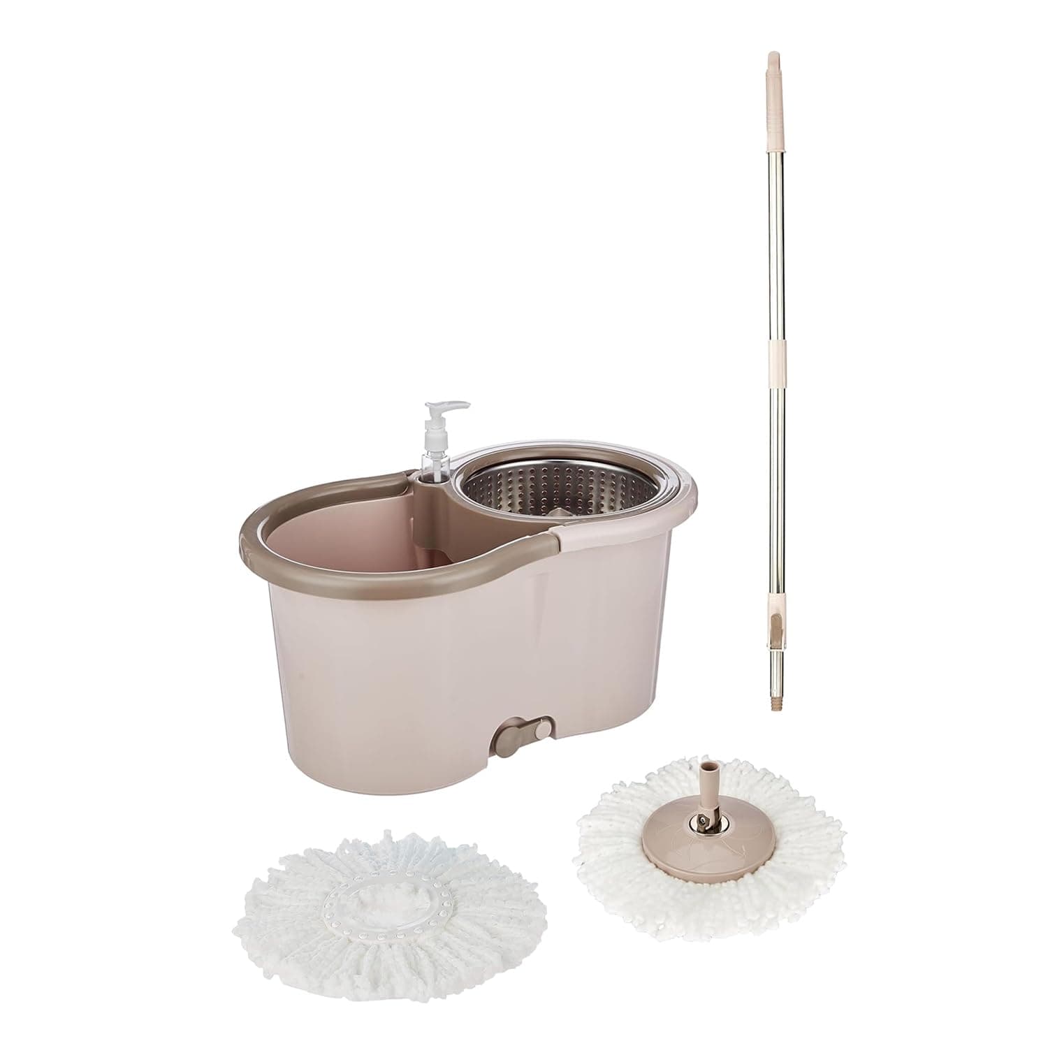 Presto! Spin Mop Oval Bucket with Steel Basket and 2 Refills