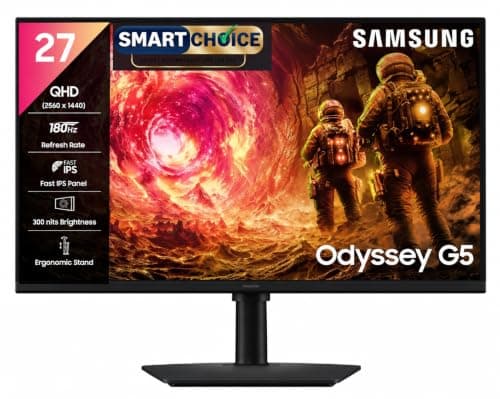 Samsung 27 inch Odyssey G5 QHD 180Hz Fast IPS Monitor