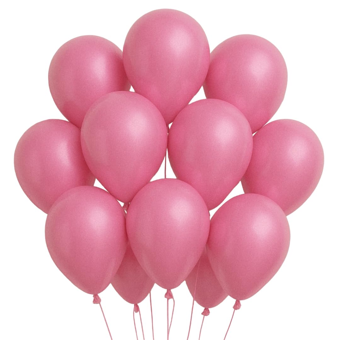 Just Party Metallic Balloons - Pack of 50 (Pink)
