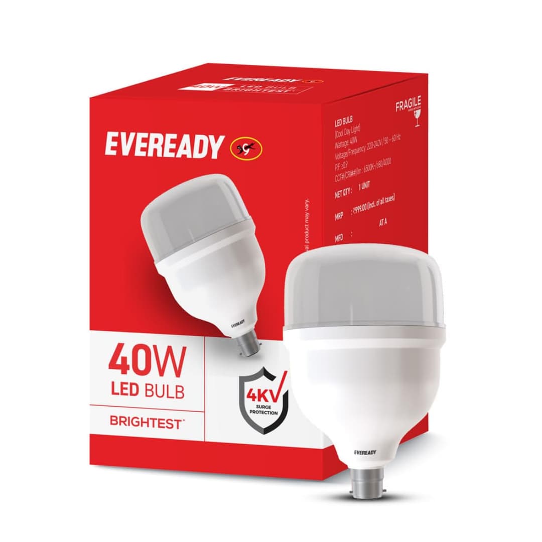 EVEREADY 40W B22 Cool Day Light LED Hammer Bulb