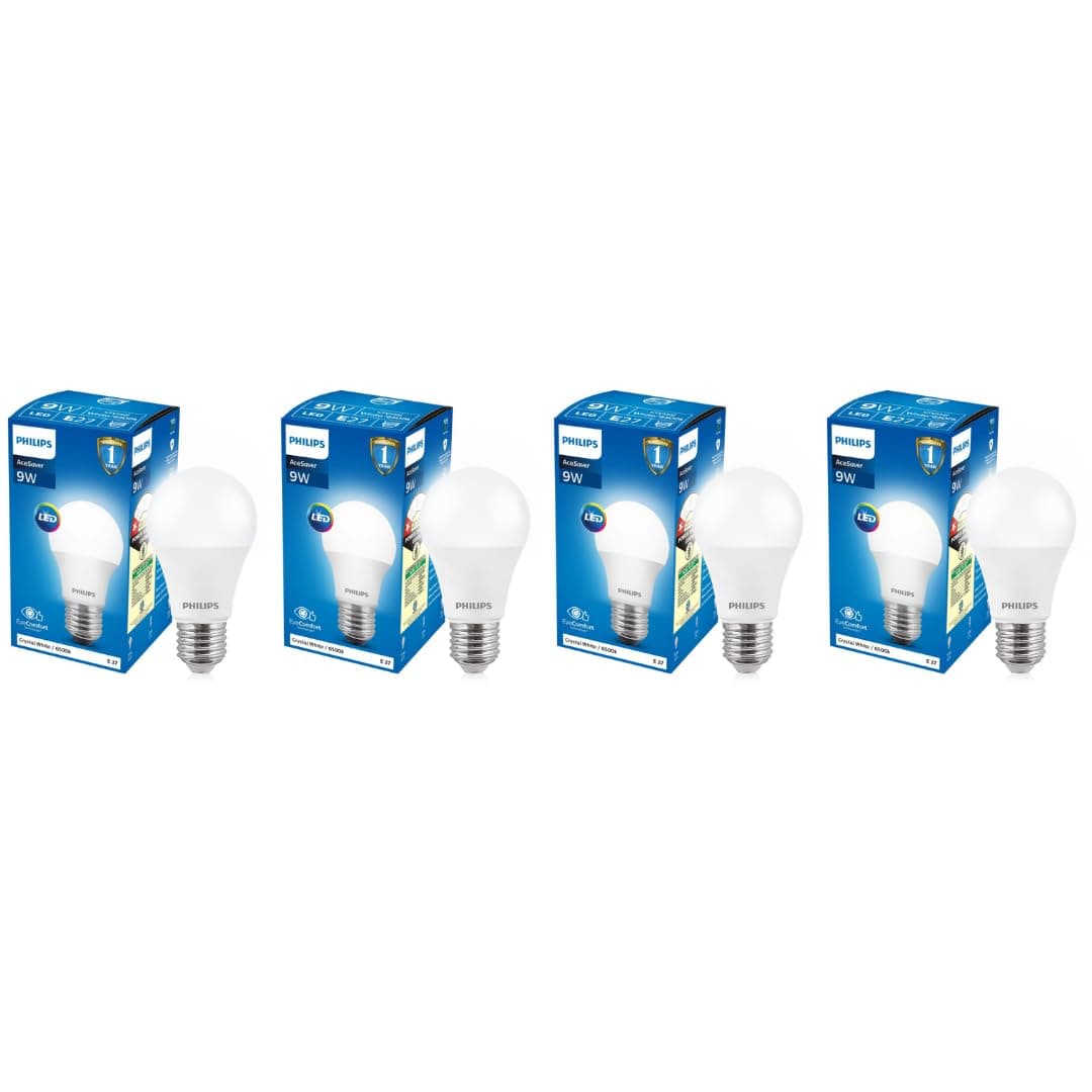 Philips Ace Saver 9W E27 LED Bulb Pack of 4