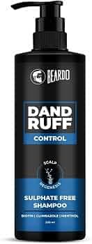 Beardo Dandruff Control Sulphate Free Shampoo for men 200 ml | Anti Dandruff | Sulphate and Paraben Free | Climbazole, Menthol & Biotin for Dandruff Control & Itchy Scalp