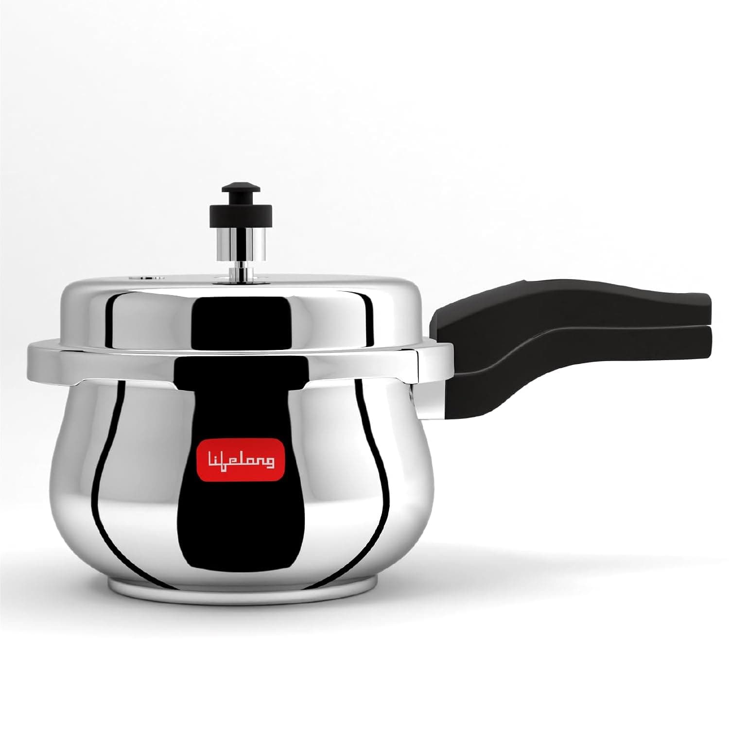 Lifelong Stainless Steel Curve Outer Lid Pressure Cooker 2L
