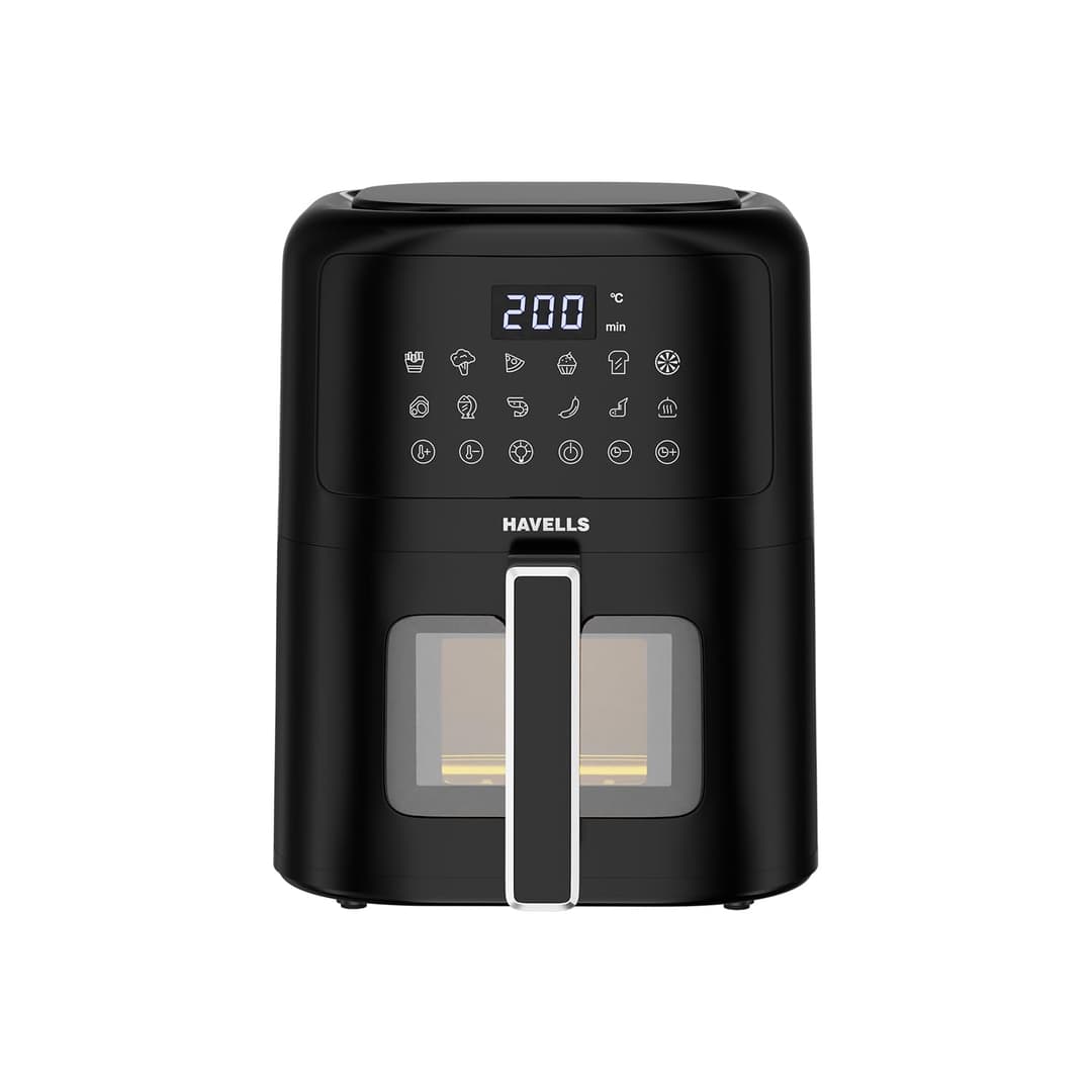 Havells Prolife Vista Digital Air Fryer 4.2 Ltr|1350 Watts|See Through Window|Aerocrisp Tech: Rapid air circulation in every direction|Non Stick Silicon Coated Basket|2Yr Door Step Warranty