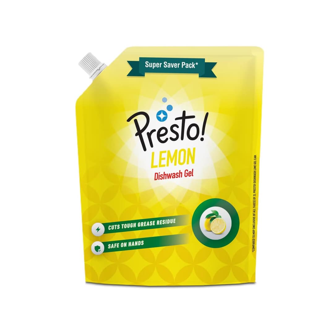 Presto! Dishwash Gel Refill Pouch Lemon 2L