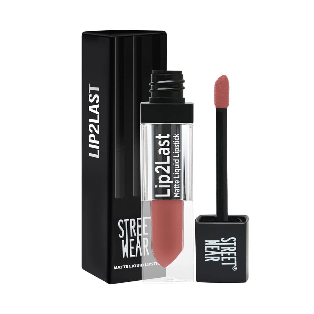 REVLON Street Wear Lip2Last Matte Liquid Lipstick -Mood Nude (Nude) - 5 Ml - Transferproof, Smudgeproof, Mask Friendly, Non-Drying Formula, Enriched With Vitamin E - Lasts Am To Pm!