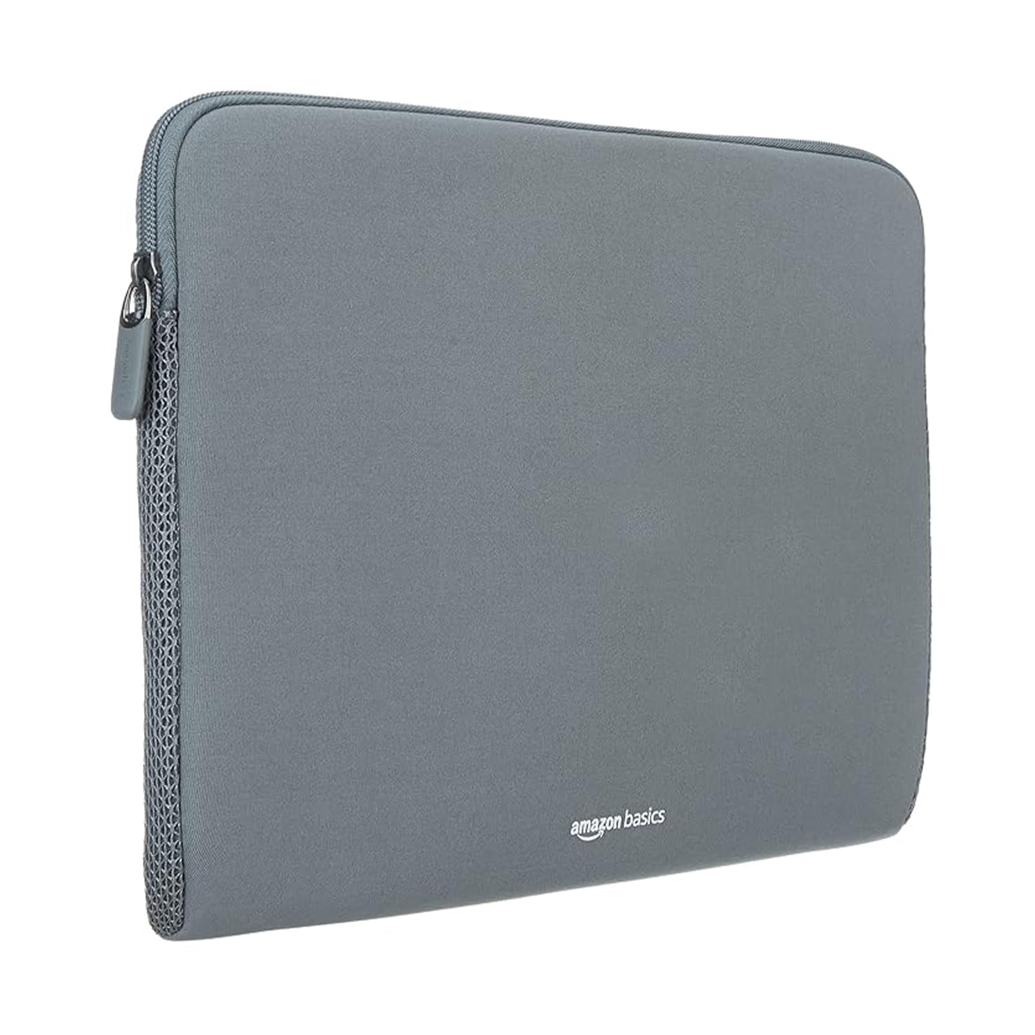 Amazon Basics Laptop Sleeve Case Cover Pouch for 14-Inch, 14.1-Inch Laptop for Men & Women | Slim Profile Neoprene, Soft Puffy Fabric Lining, 360° Protection, Smooth & Premium Zipper (Grey)