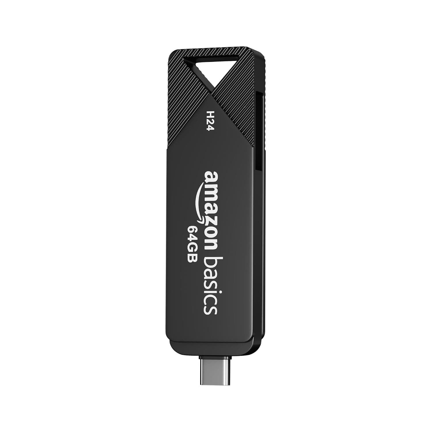 Amazon Basics 64GB Flash Drive | 150+ Mbps Read/Write Speed | Dual Interface Type C & USB 3.0 | High-Speed Data Transfer (Metal)