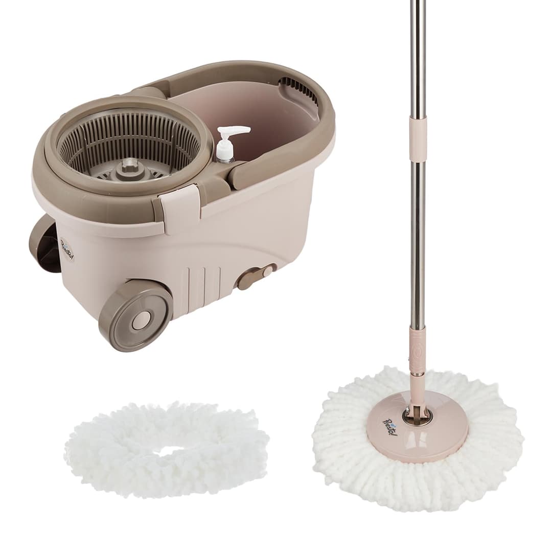 Presto! Clean Plastic Spin Mop with 2 Refills