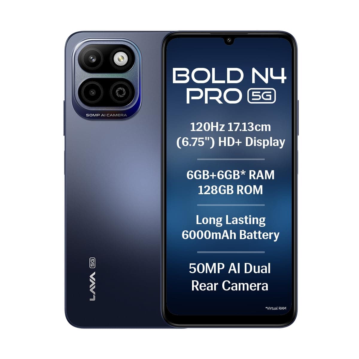 Lava Bold N4 Pro 5G (6GB RAM, 128GB Storage)