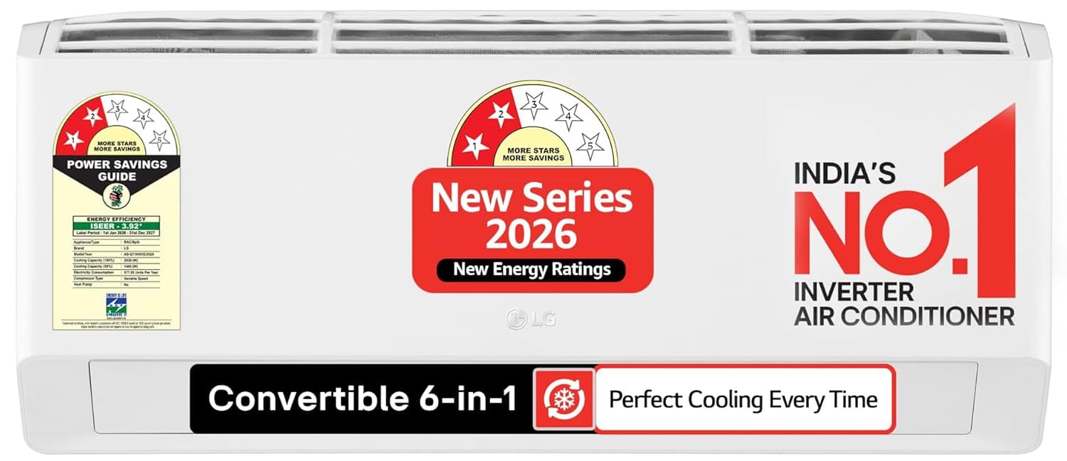 LG 0.8 Ton 2 Star Inverter Split AC (AS-Q11KNVE)