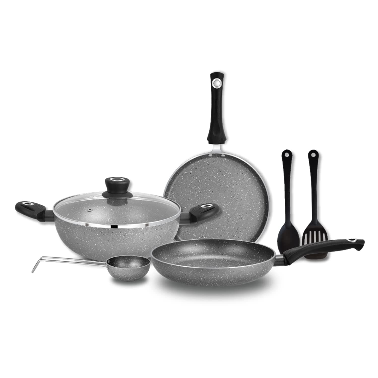 Bergner Bellini Marble Non Stick Cookware Set (7 Pieces)