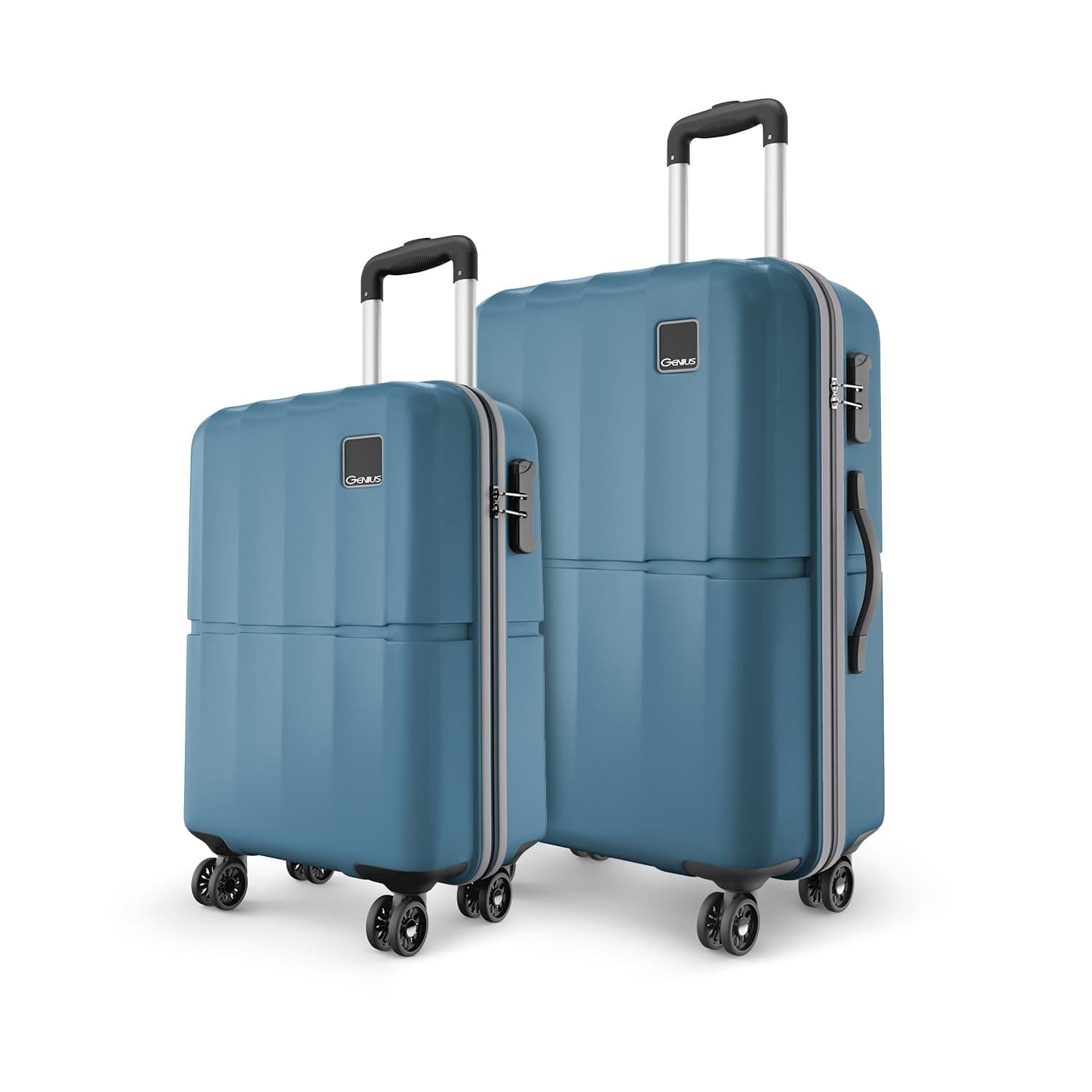 Safari Genius Theo 8 Wheels Set of 2 Luggage Trolley Bags