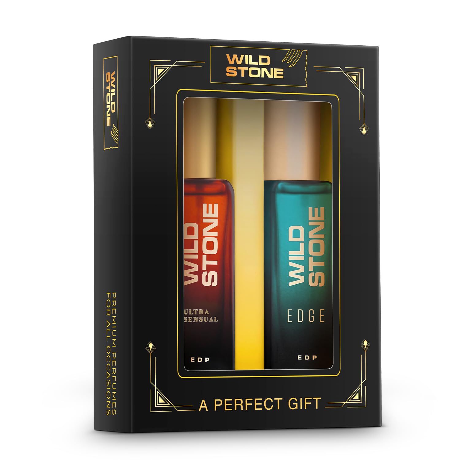 Wild Stone Perfume Gift Set for Men 2x20ml | Eau De Parfums | Premium Rakhi Gift Set for Men | Ultra Sensual & Edge Perfume for Men | Long Lasting Luxury Fragrance