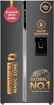 Haier 596L 3 Star Frost Free Side by Side Refrigerator