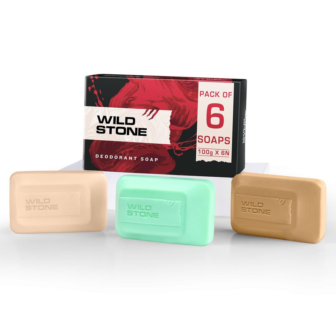 Wild Stone Bath Soap Combo (Pack of 6, 100g each)