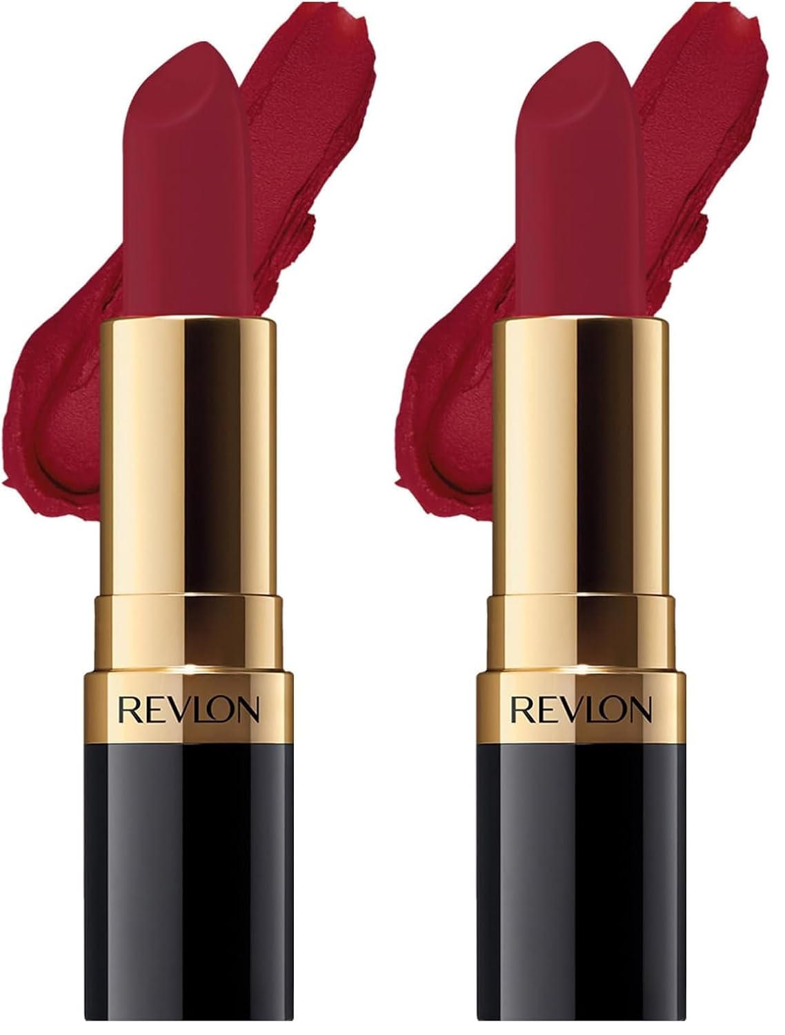 REVLON Super Lustrous Matte Lipstick, 80% Conditioning Ingredients, intance color, Waterproof, Long-Lasting, 100% Vegan Lipstick, It Is Royal (033), 4.25 gm (Pack of 2)
