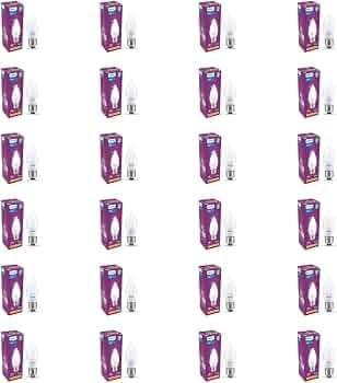 Philips 4W E27 Warm White LED Frosted Candle Bulb (Pack of 24)