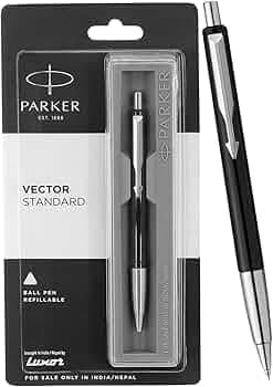 Parker Vector Standard Chrome Trim Ball Pen