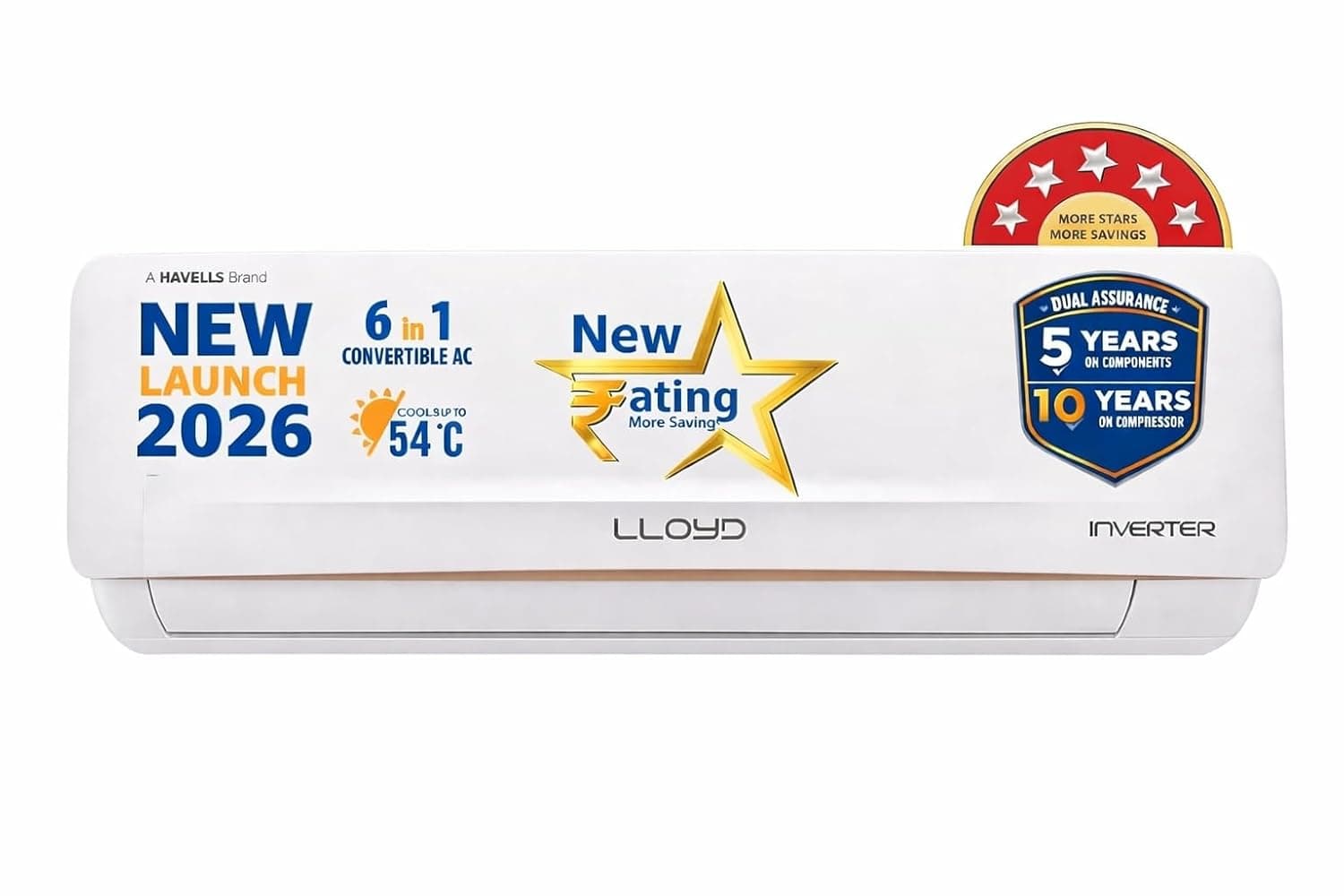 Lloyd 2 Ton 5 Star Inverter Split AC (GLS24I5AGCGR)