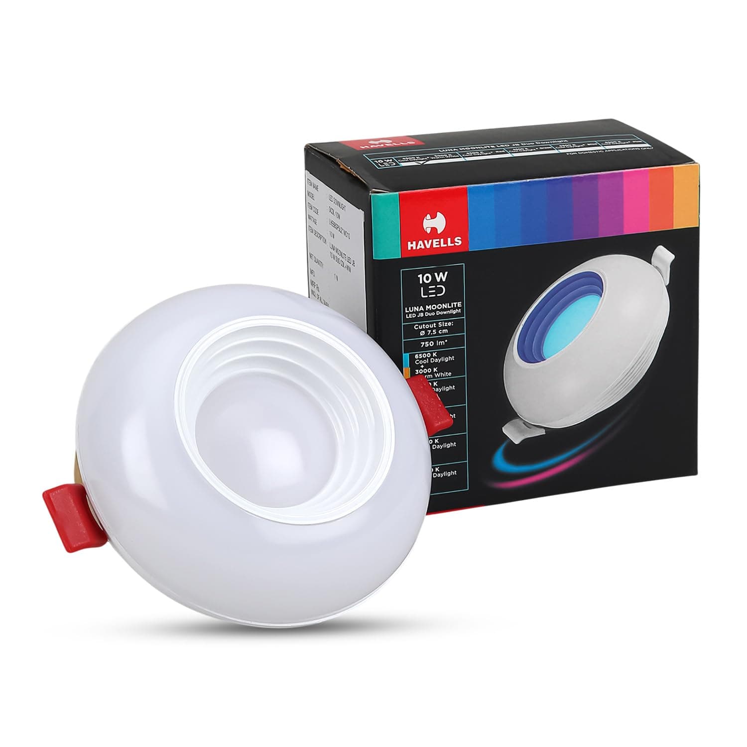 Havells Luna Moonlite 10W Duo CDL+WW LED Downlighter