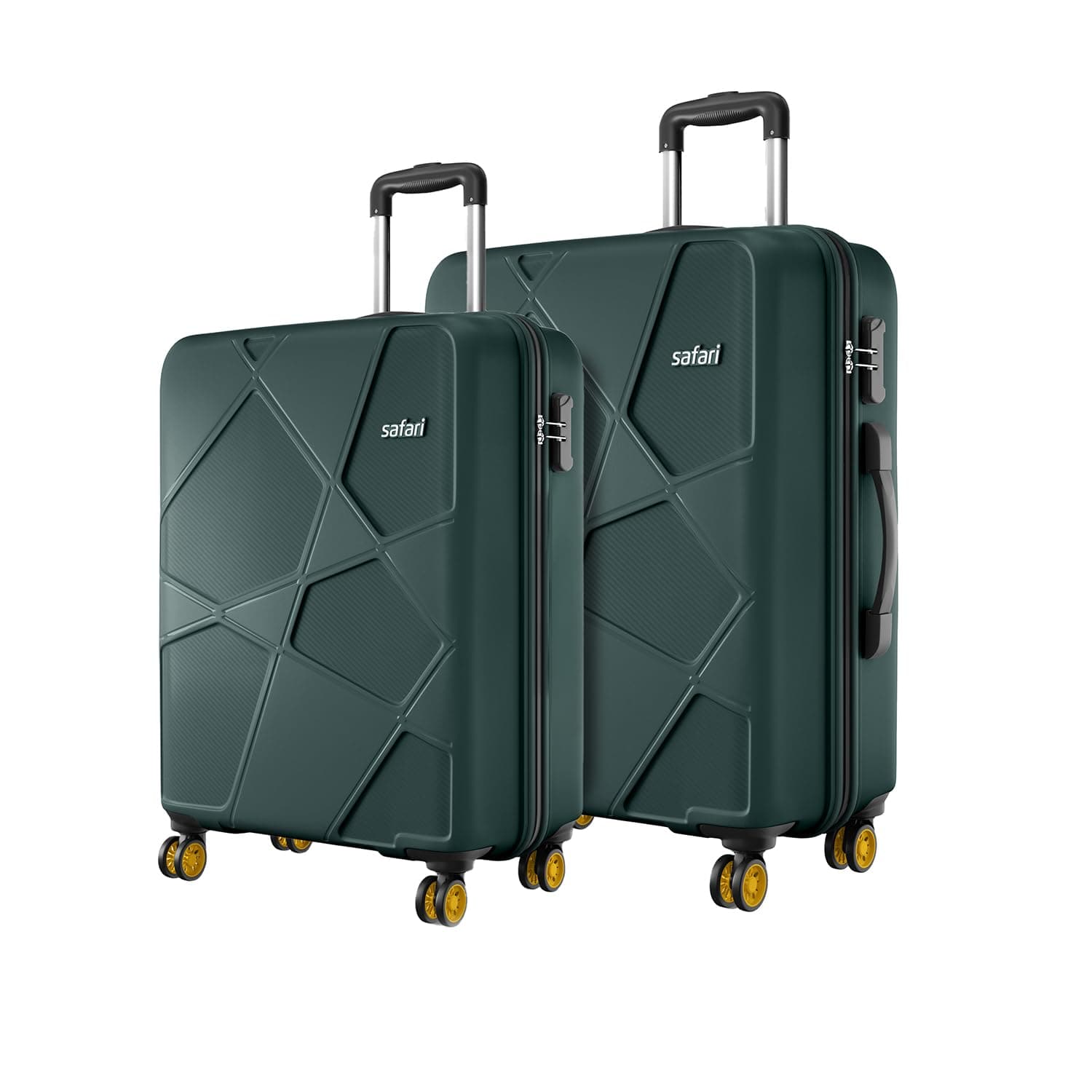 Safari Pentagon Pro 8 Wheels Set of 2 Trolley Bags