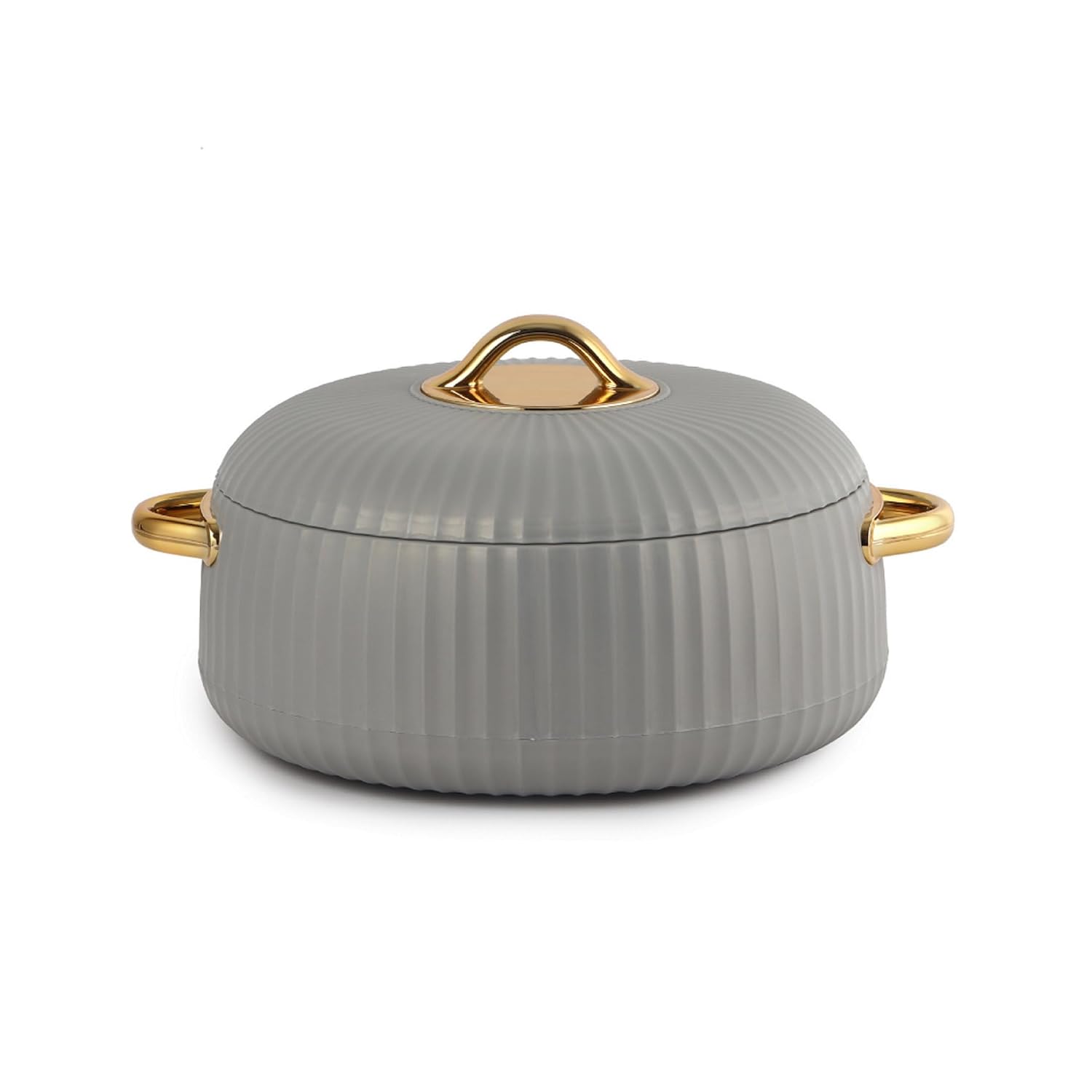 CELLO Aurum Insulated Casserole Hot Pot For Kitchen 1250 ml Grey | Easy to Serve Lightweight Outdoor Safe Keeps Food Hot and Warm Airtight Insulated Casserole Hot Pot Pack Set For Roti Rice Biryani