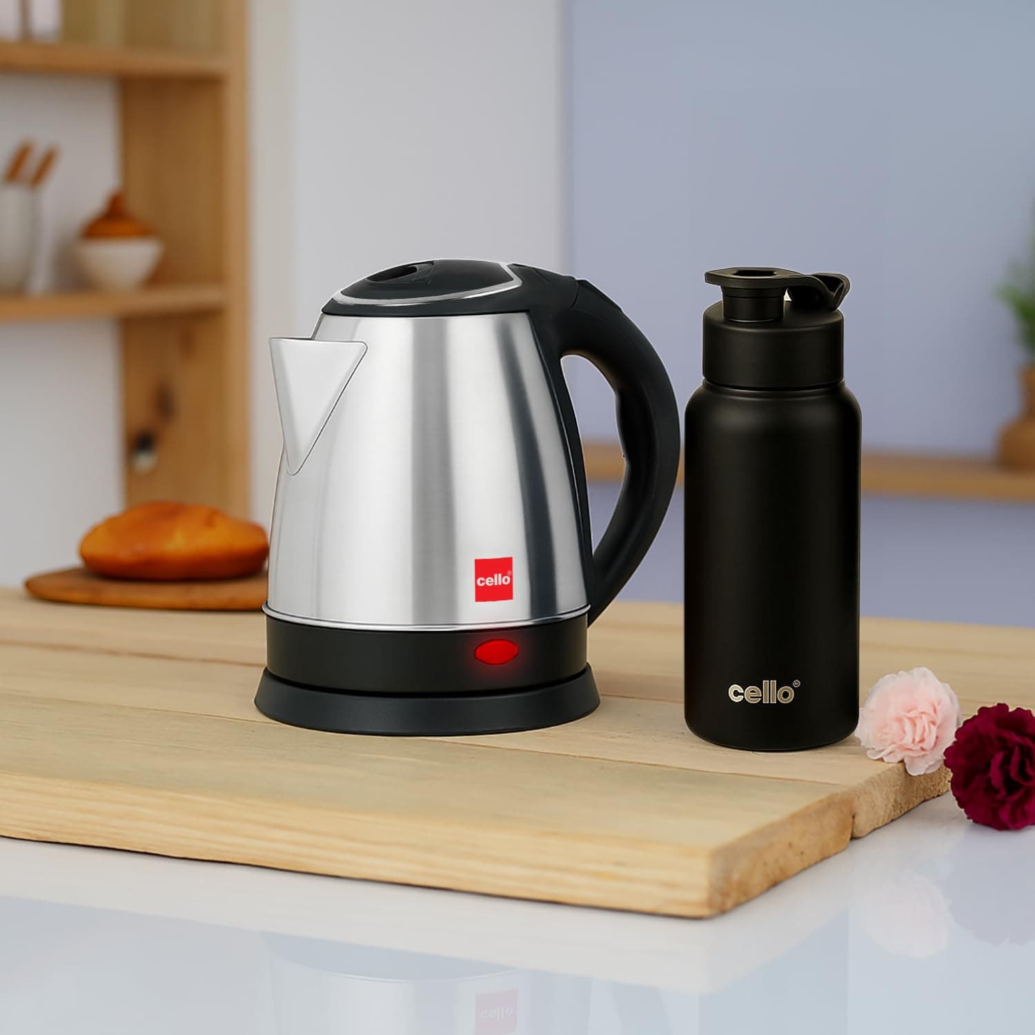CELLO Lifestyle Electric Kettle 1.5L with Sippa Bottle 500ml