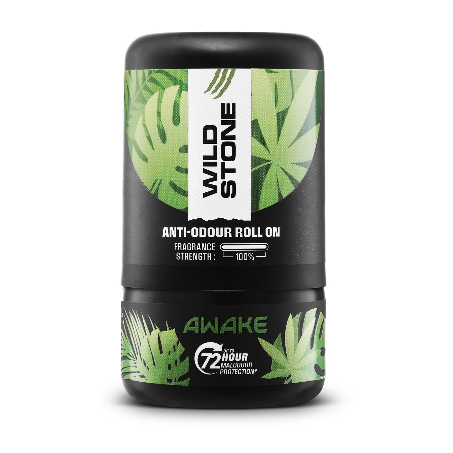 Wild Stone Awake Anti-Odour Roll On For Men, 50ml | Up to 72-Hour Odour Control | Enriched with Matcha tea and chamomile tea | Skin Friendly & Itch Free Deodorant Roll On | Long-Lasting Freshness
