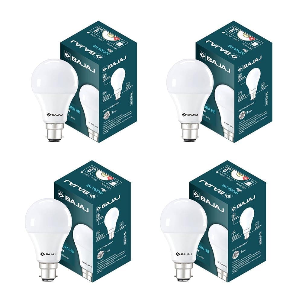 Bajaj Ivora HB 9W B22D LED Bulb (Pack of 4)
