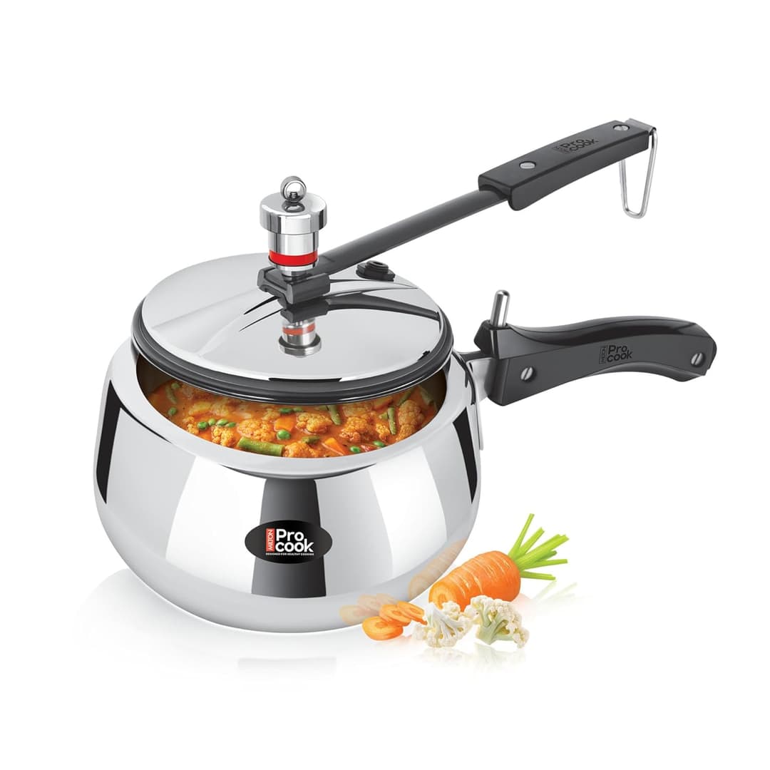 Milton Pro Cook Triply Stainless Steel Inner Lid Pressure Cooker 2 Litre