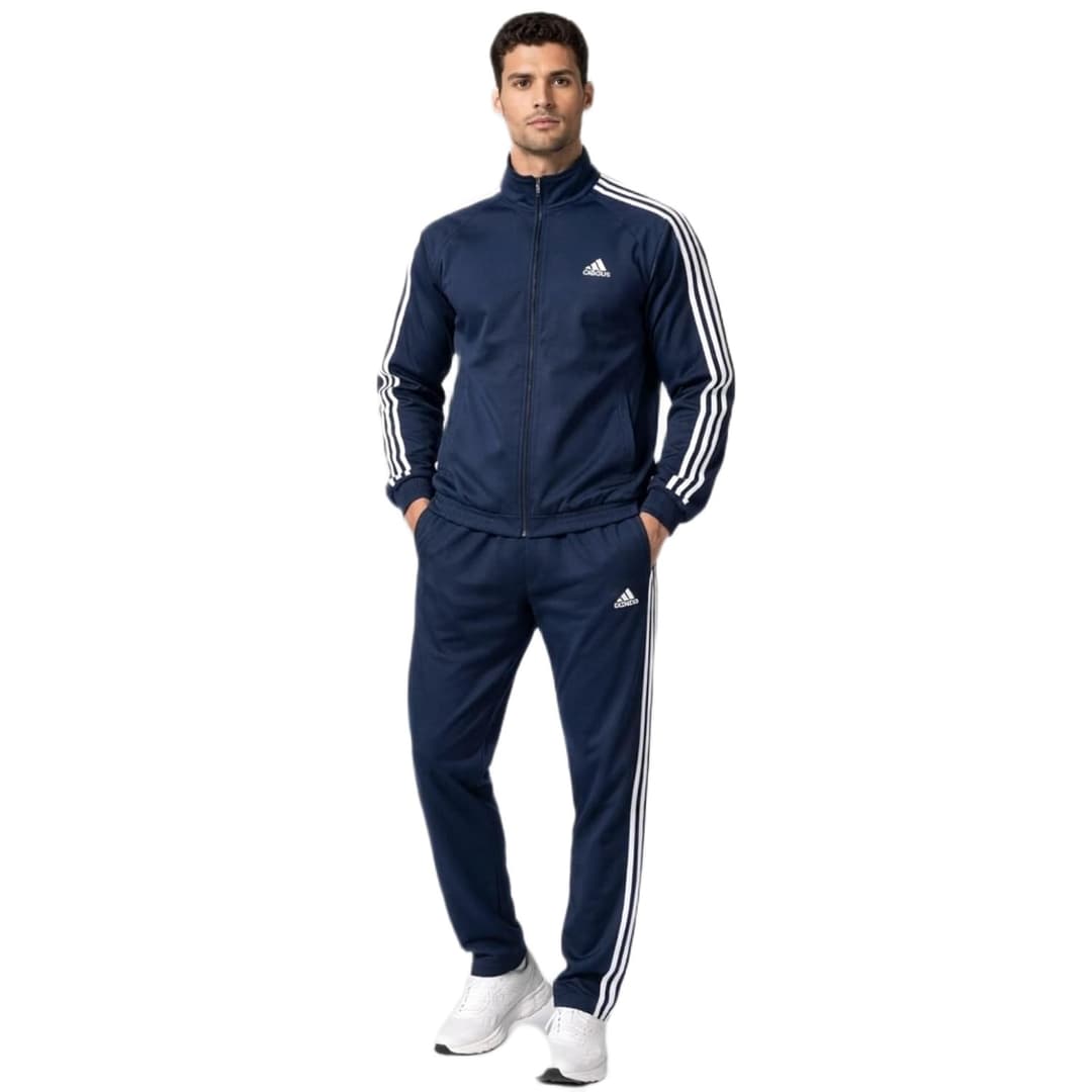 Adidas Men Printed Training tracksuit Dark Navy - Polyester Regular Fit Activewear Set Lightweight, Breathable Sportswear track suit for Gym, Running, Fitness, Casual For All-Season