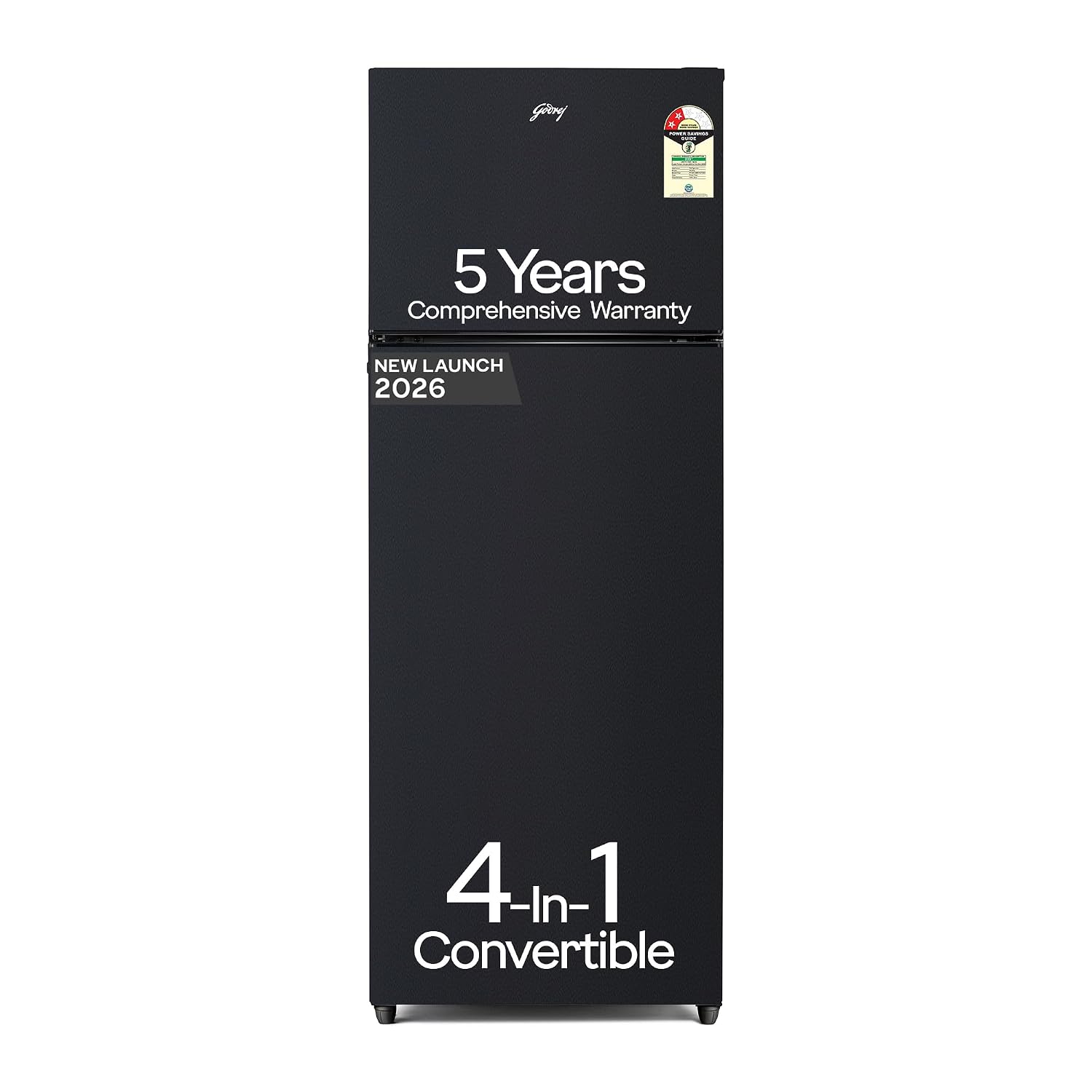 Godrej 330L 2 Star | 5 years Comprehensive Warranty| New Launch| AI Powered| 4-in-1 Convertible| 95%+ Food Surface Disinfection | Inverter Frost Free Refrigerator (RF EON 350BN RCIT GP BK)