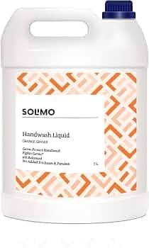 Solimo Liquid Handwash Refill Can Orange Ginger 5L