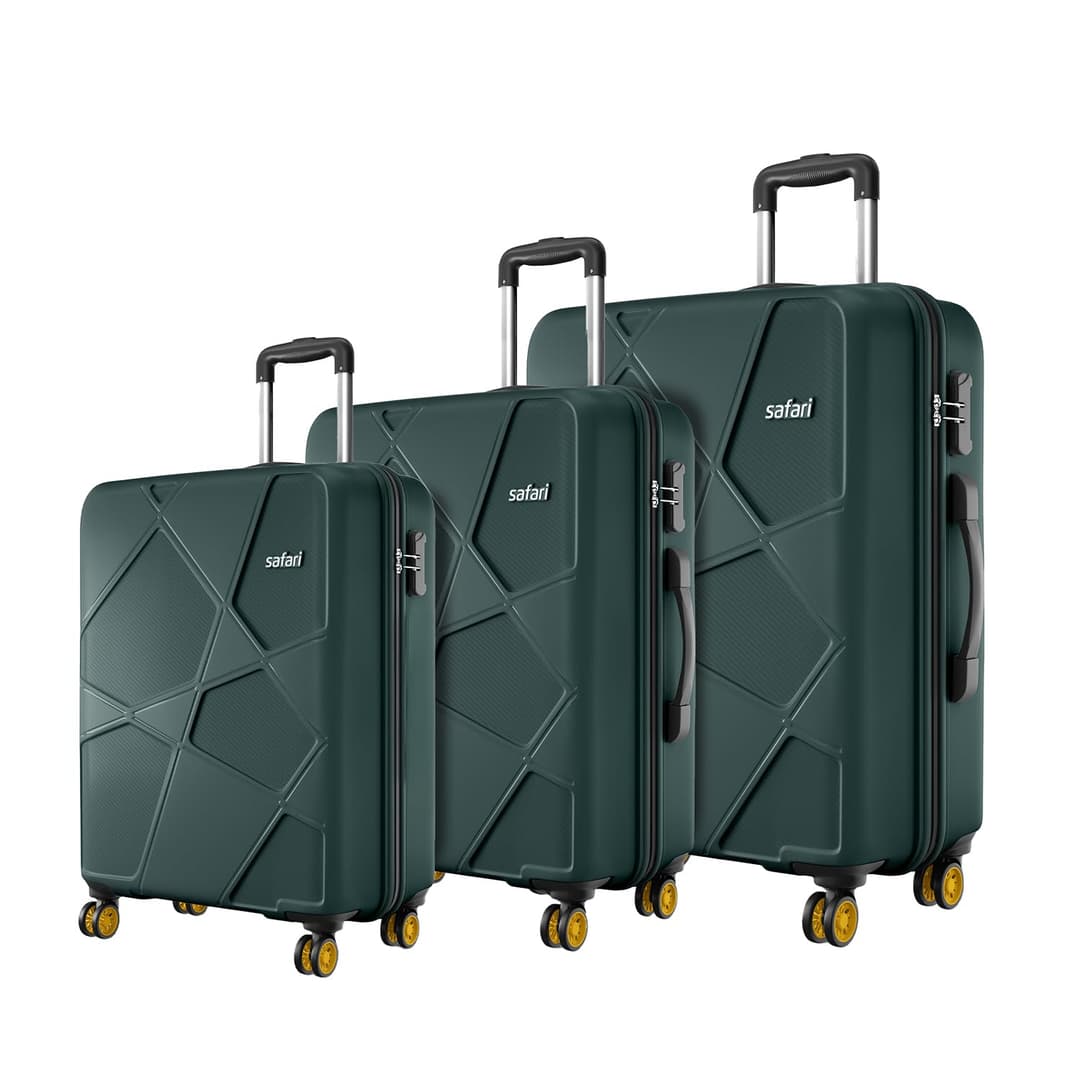 Safari Pentagon Pro 8 Wheels Set of 3 Trolley Bags