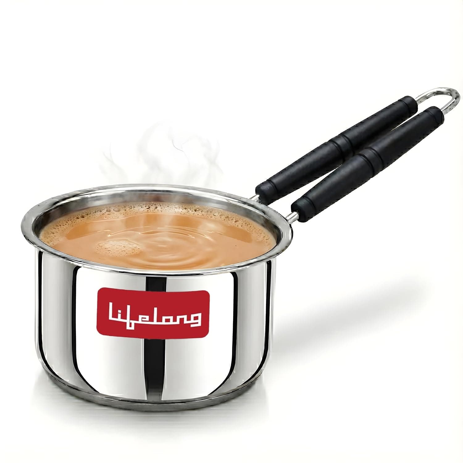 Lifelong Stainless Steel Heavy Bottom Saucepan (1.5L, 17cm)