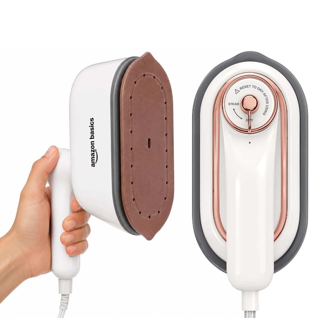 Amazon Basics Travel Folding Steam Iron 1000W