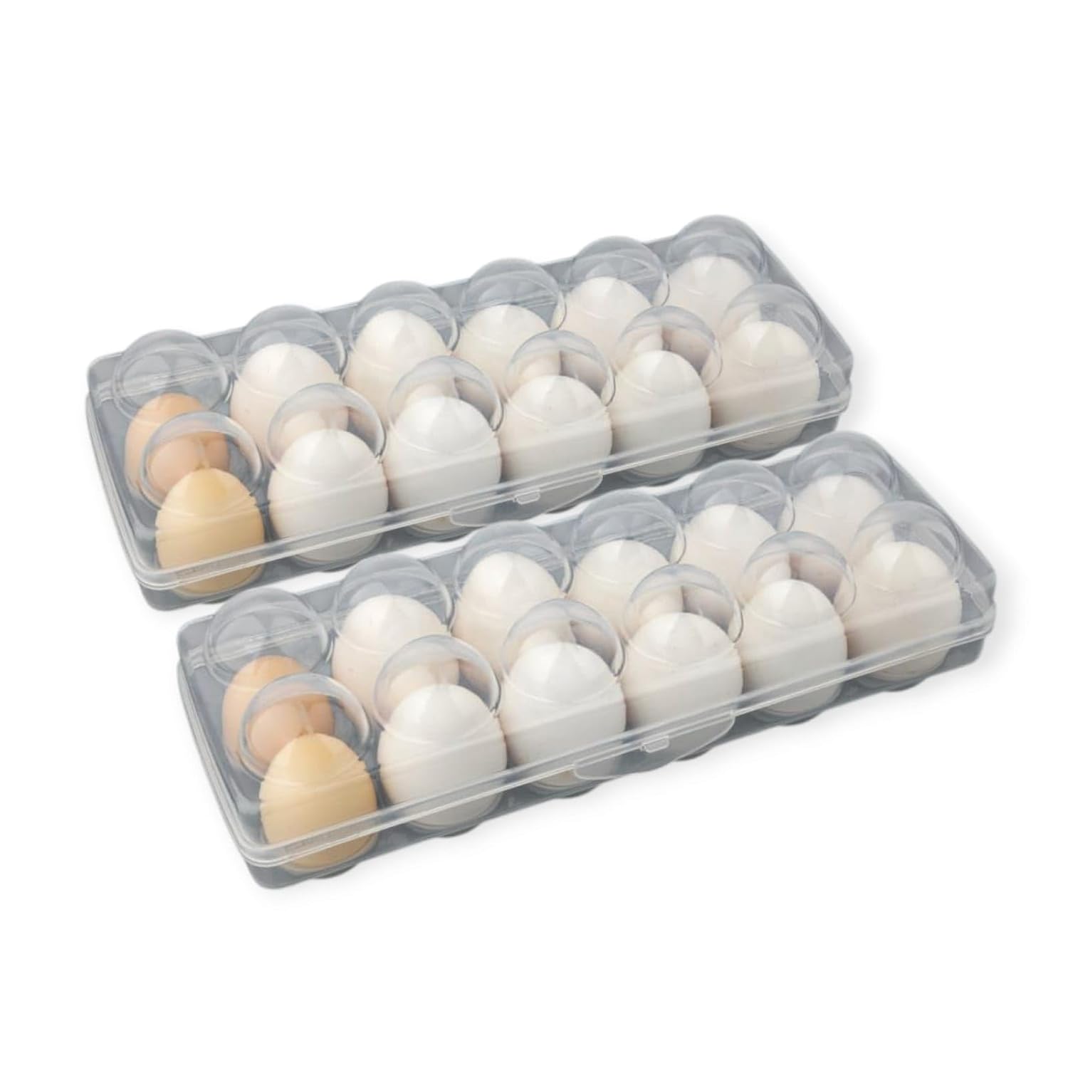 ARTO Premium Egg Storage Trays – 4 Pack Reusable Clear Egg Cartons for Fridge – Stackable Egg Keeper & Kitchen Bin – Break-Resistant Plastic Organizer for Deviled Eggs & Fresh Eggs (4 Count)
