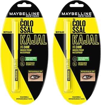 Maybelline New York Colossal Kajal 0.35g (Pack of 2)