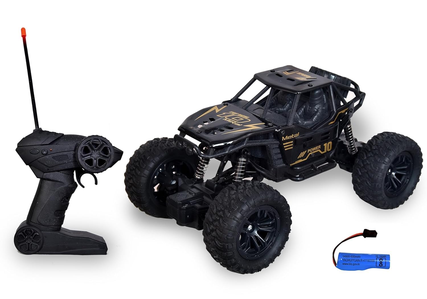 TEC TAVAKKAL 75 Feet+ Range Remote Control Off Road Rock Climbing Car for Kids, Rechargeable Thar Toy with Mist Spray, Openable Doors, Front LED, Shock Absorbers, 2WD, USB-C Port (No Spray)