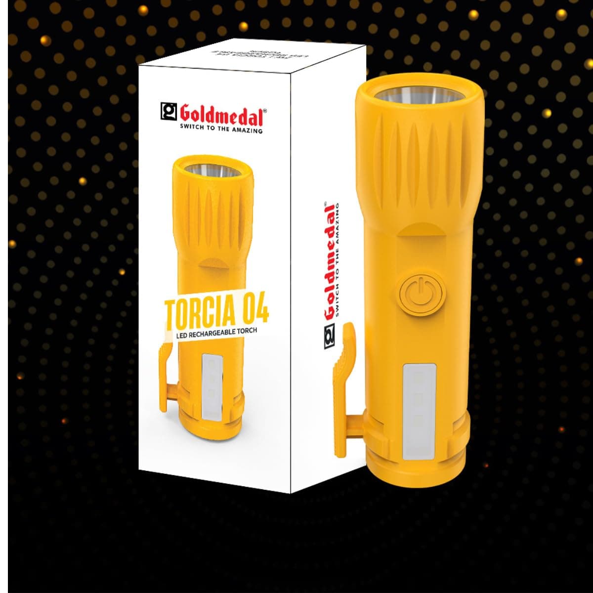 Goldmedal Torcia 04 Rechargeable 1W LED Torch with Side Light