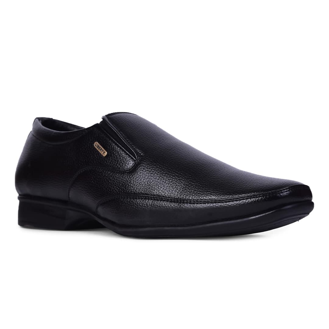 Liberty Fortune Black & Tan Moccasin Formal Shoes for Men - PU Office Wear