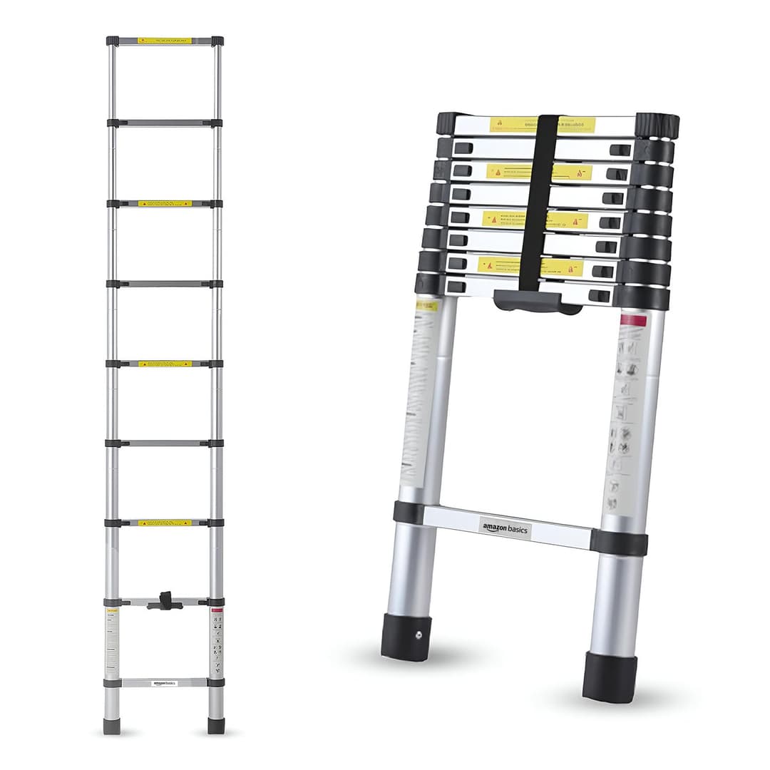 Amazon Basics 2.6m Aluminum Telescopic Ladder