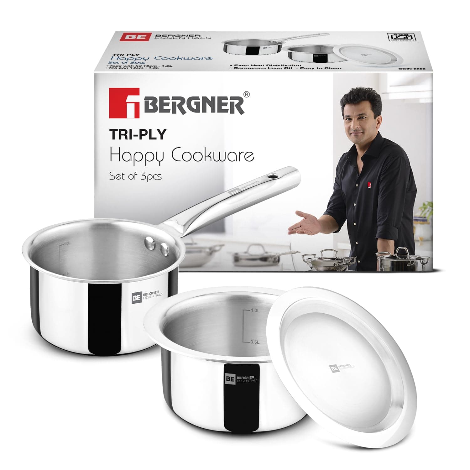 TriPro Triply Stainless Steel Cookware Set (3 Pcs)